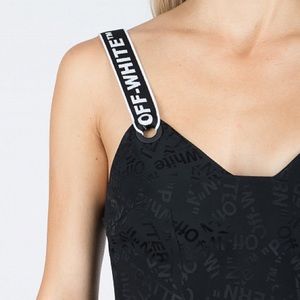OFF-WHITE black mini dress Logo spellout NWT